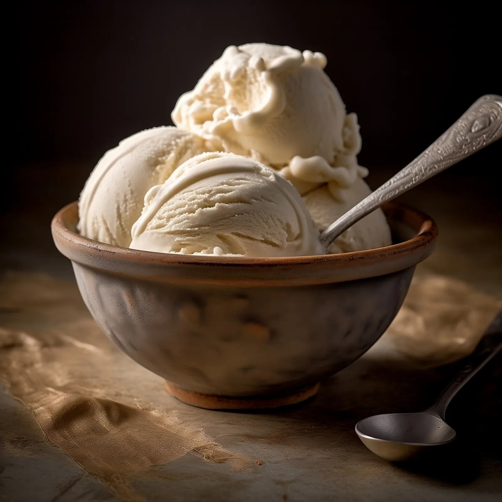 glace à la vanille sans PLV au lait végétal